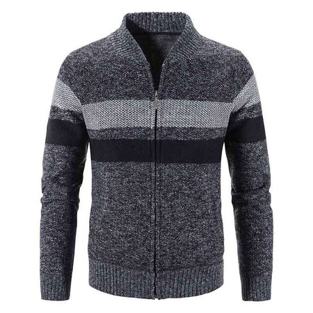 

Long Sleeve Stand Collar Outerwear, Deep gray, Outerwear