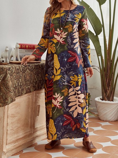 

Cotton Floral Dresses, Multicolor, Maxi Dresses