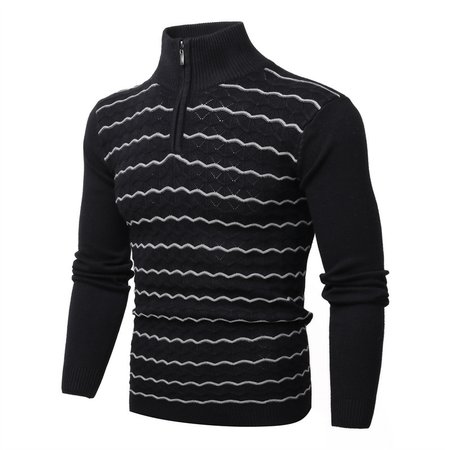 

Long Sleeve High Neck Sweater, Black, Sweater