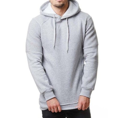 

Long Sleeve Cotton Hooded Sweatshirt, Light gray, Hoodies