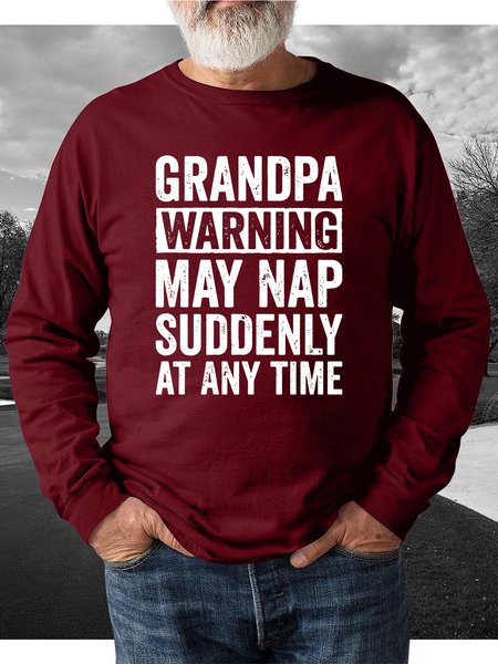 

Grandpa Warning May Nap Suddenly Sweatshirt, Red, Hoodies&Sweatshirts