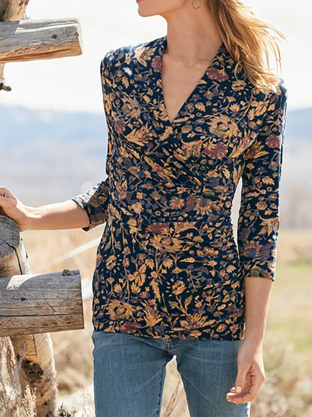 

Cotton Raglan Sleeve Shirts & Tops, As picture, Tees & T-shirts