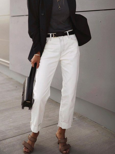 

Cotton Pants, White, Pants
