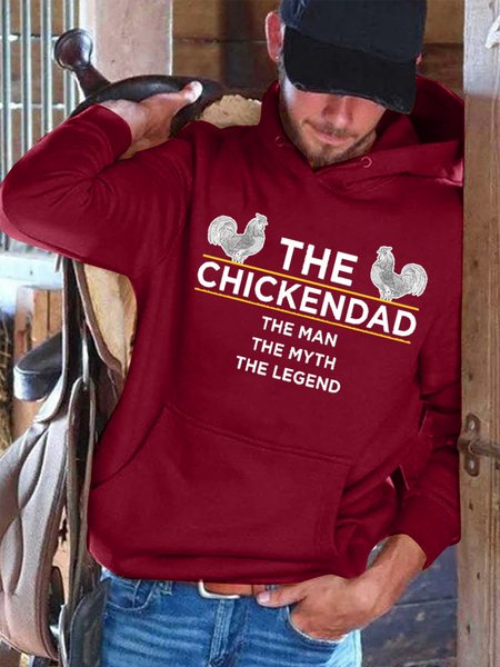 

The Chicken Dad Men's Sweatshirt, Red, Hoodies&Sweatshirts