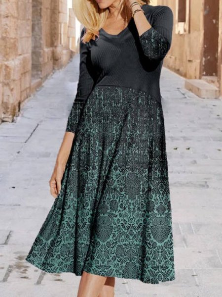 

Casual Tribal Dresses, As picture, Midi Dresses