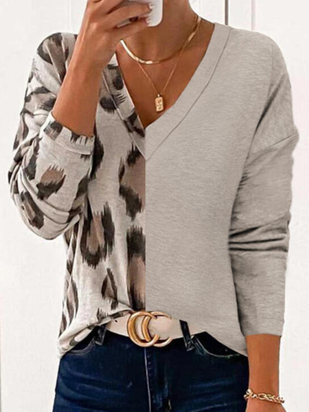 

Casual Shirts & Tops, Khaki, Long sleeve tops