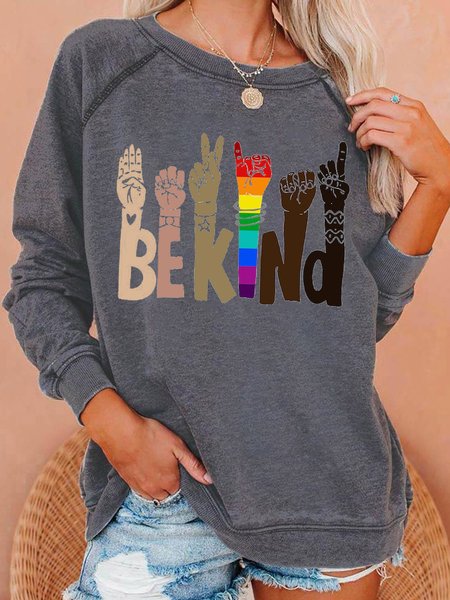 

Be Kind Women's Sweatshirts, Gray, Hoodies&Sweatshirts