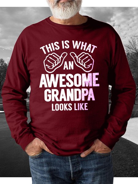 

This Is What An Awesome Grandpa Looks Like Sweatshirt, Red, Hoodies&Sweatshirts