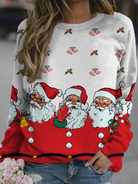 

Santa Claus Christmas Sweatshirt, Red, Hoodies&Sweatshirts