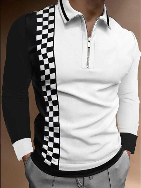 Casual Men's Shirt Polo Shirt Fashion, White, polo