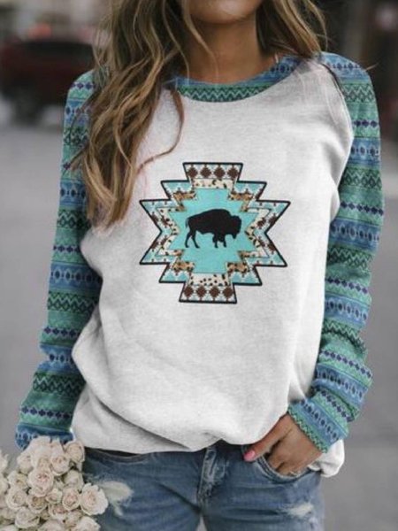 

Casual Tribal Sweatshirt, As picture, Hoodies & Sweatshirts