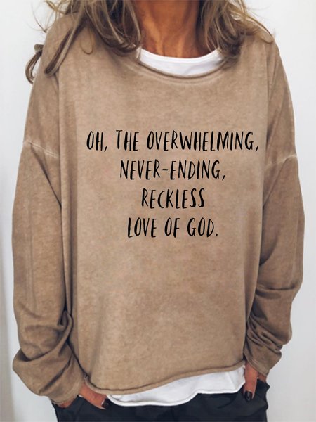 

Love Of God Women's Sweatshirt, Khaki, Hoodies&Sweatshirts