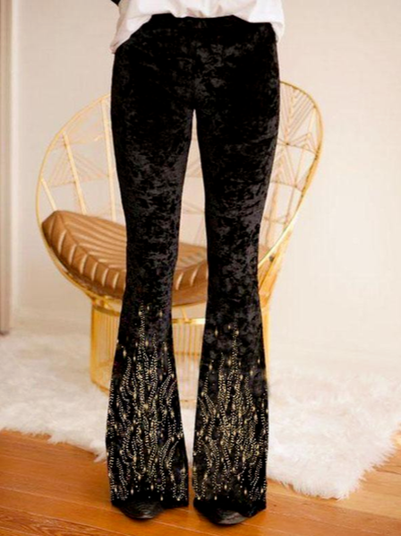 

Slim Back Long Pants, Black, Pants