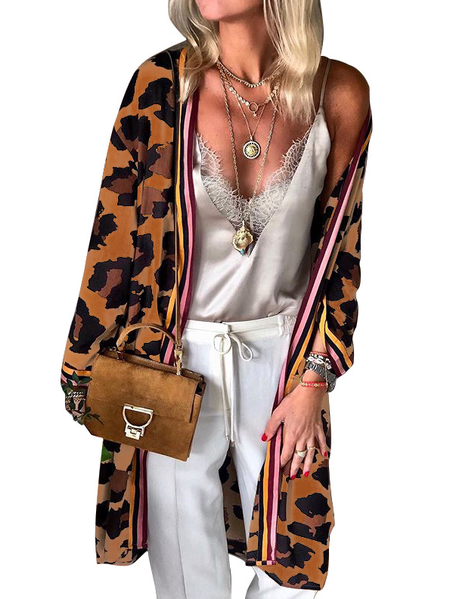 

Leopard Cardigan, Yellow, Outerwear