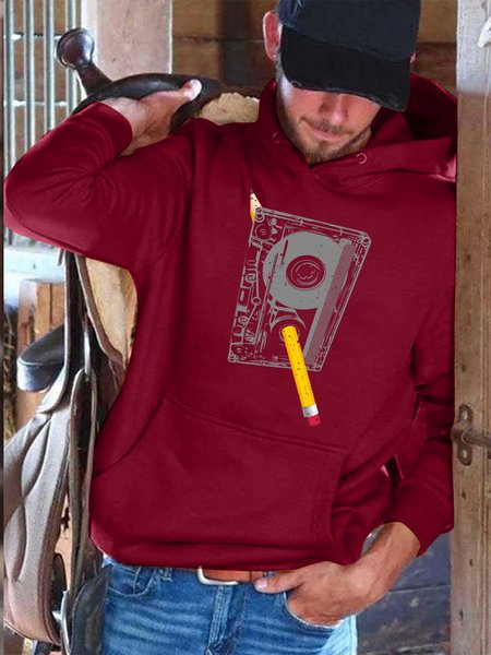 

Casual Long Sleeve Sweatshirt, Red, Hoodies&Sweatshirts