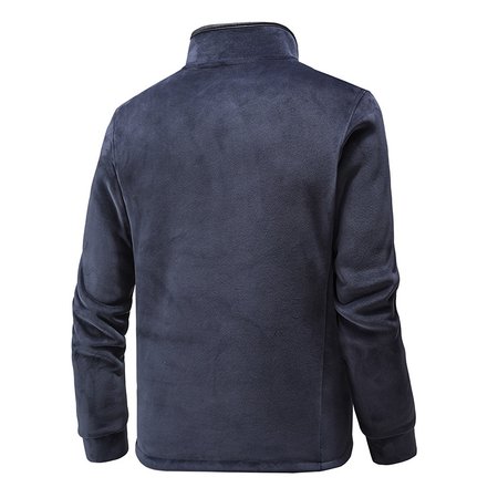 

Men's Basic Zipper Long Sleeve Outdoor Jackets, Blue gray, Jacket