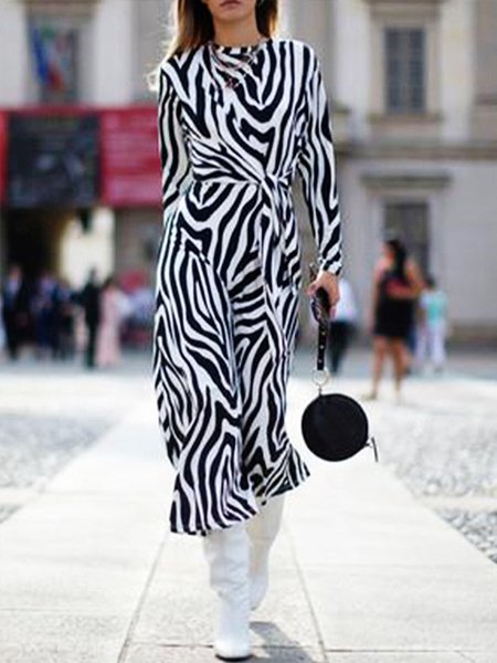 

Dresses, Black-white, Midi Dresses