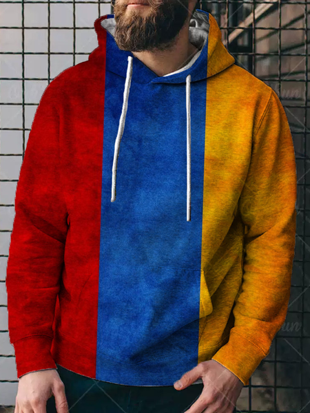 

Long Sleeve Casual Hooded Sweatshirt, Color, Hoodies&Sweatshirts