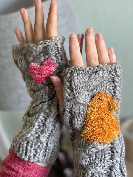 

Crochet Animal Love Gloves, As picture, Scarves&Gloves
