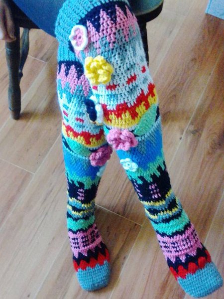 

Handmade Chain Link Knitted Socks, As picture, Socks