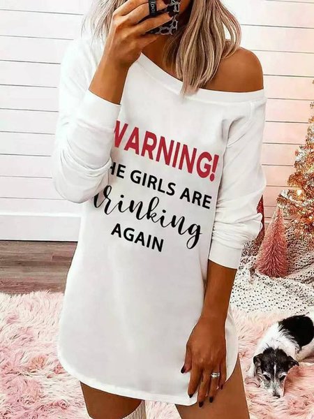 

Sexy Long Sleeve Dresses, White, Mini Dresses