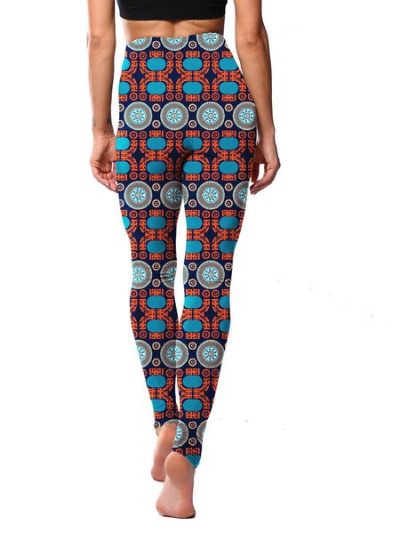 

Regular Fit Geometric Leggings, Navyblue, Leggings