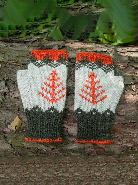 

Branches Half-finger Gloves, As picture, Gloves