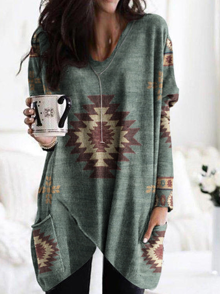 

One Shoulder Cotton Shirts & Tops, Green, Tops