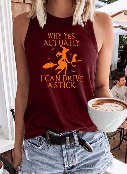 

Yes I Can Drive Stick Tee, Red, Tank Tops