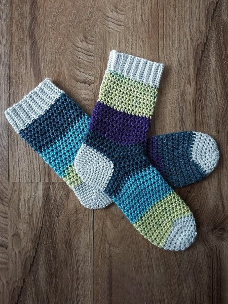 

Striped Knit Socks, As picture, Socks