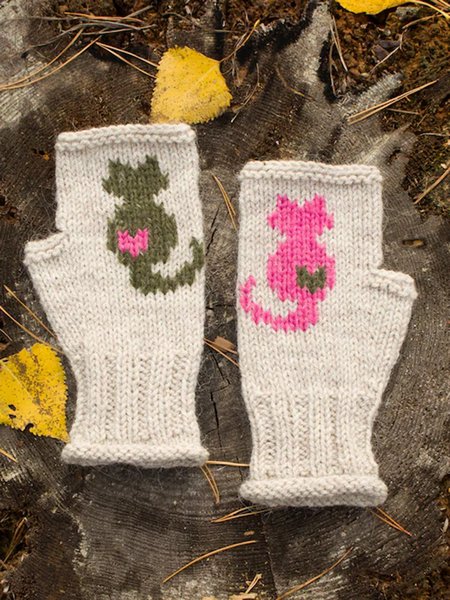 

Cat half Finger Gloves, As picture, Scarves&Gloves