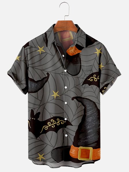 

Vintage Shirt Collar Shirts, Gray, Men's Floral shirt