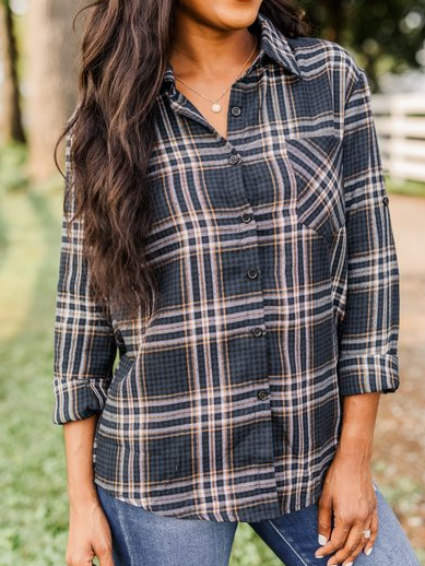 

Cotton Blends Shirts & Tops, Purplish blue, Blouses & Shirts