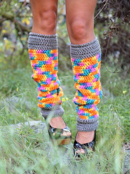 

Colorful Woven Knitted Socks, As picture, Socks