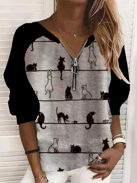 

Cotton Raglan Sleeve Shirts & Tops, Gray, T-Shirts