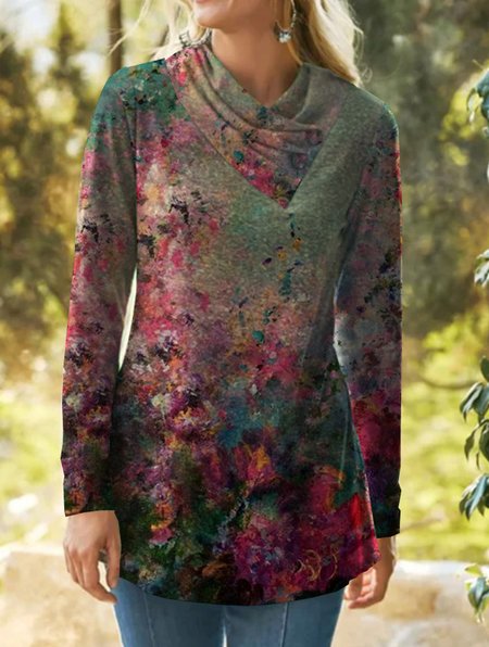 

Vacation Floral Multicolor Shirts & Tops, T-Shirts