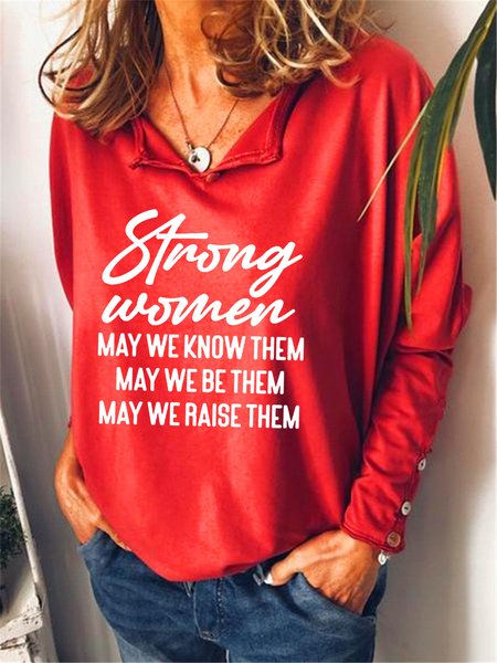 

Strong Women Small V-neck long sleeve top, Red, Hoodies&Sweatshirts