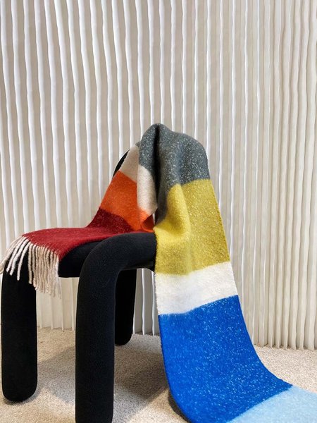 

Casual Color Stitching Tassel Warm Scarf, Women Scarves & Shawls