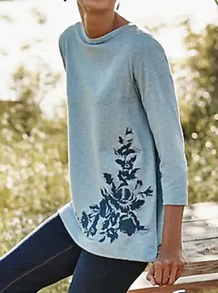 

Cotton Raglan Sleeve Shirts & Tops, Blue, Tops