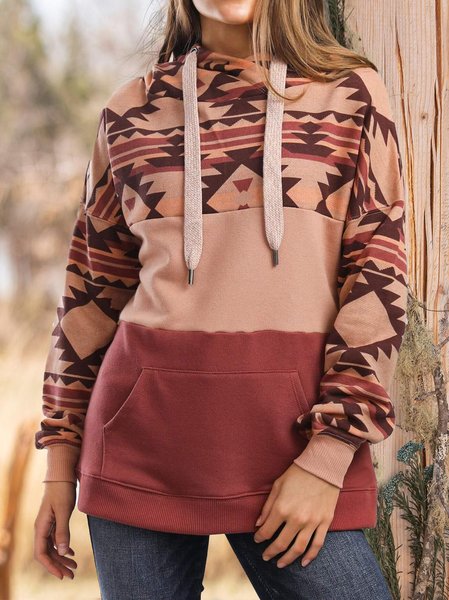 

Off Shoulder Cotton Blends Pockets Sweatshirt, Red, Hoodies & Sweatshirts