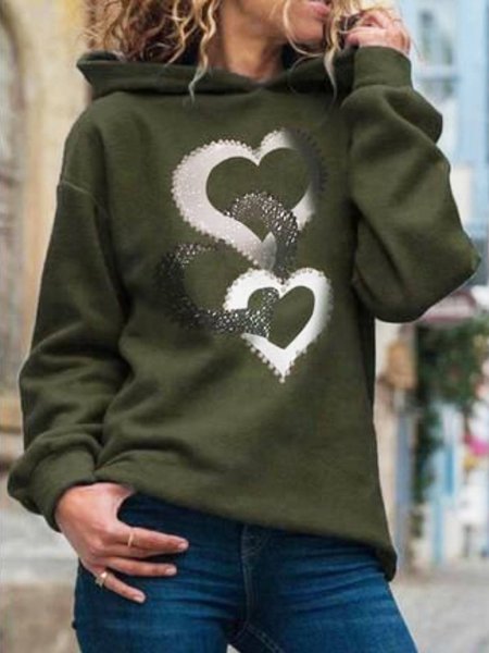 

Casual Geometric Sweatshirt, Green, Hoodies & Sweatshirts
