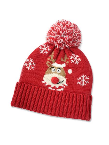 

Natale Alce Fiocco di neve Lana Palla a maglia Cappello, Come immagine, hat
