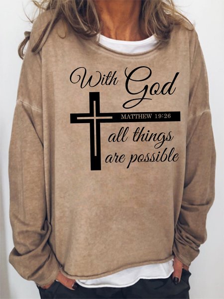 

With God all things are Possible Sweatshirt, Khaki, Hoodies&Sweatshirts