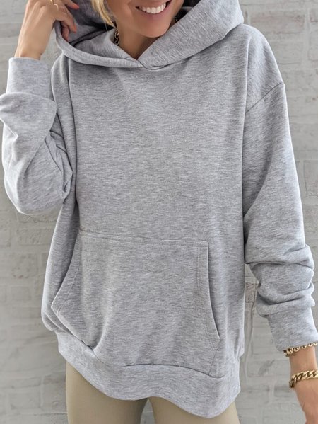 

Off Shoulder Casual Sweatshirt, Light gray, Hoodies & Sweatshirts