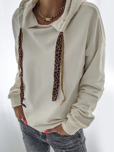 

Cotton Blends Casual Sweatshirt, Beige, Hoodies & Sweatshirts