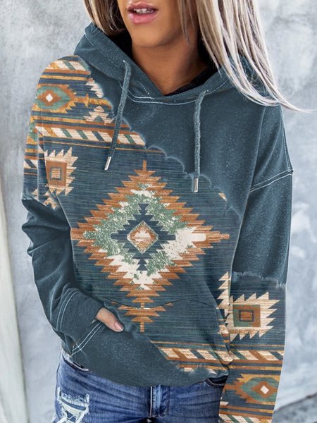 

Pockets Off Shoulder Cotton Sweatshirt, Cyan, Hoodies & Sweatshirts