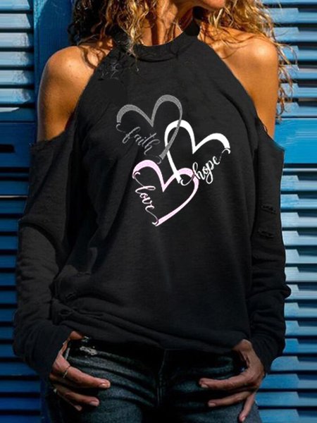 

Sexy Raglan Sleeve Shirts & Tops, Black, T-Shirts