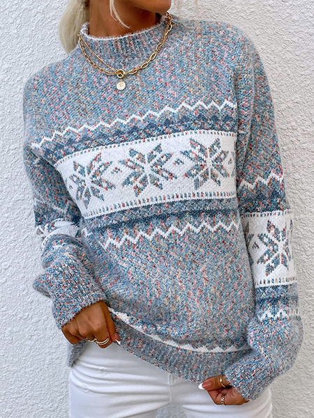 

Yarn/Wool Yarn Off Shoulder Sweater, Gray, Sweaters