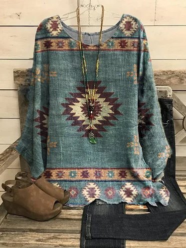 

Batwing Cotton Tops, Multicolor, Tops