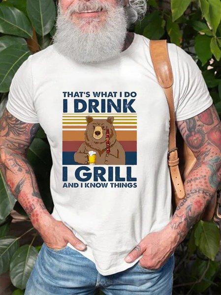 

That What I Do Men's Graphic Short Sleeve Tee, White, T-shirts